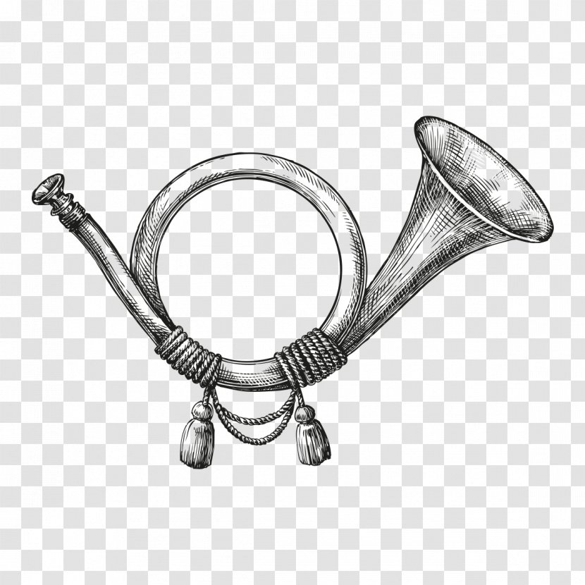 Post Horn French Horns - Watercolor - Trumpet Transparent PNG