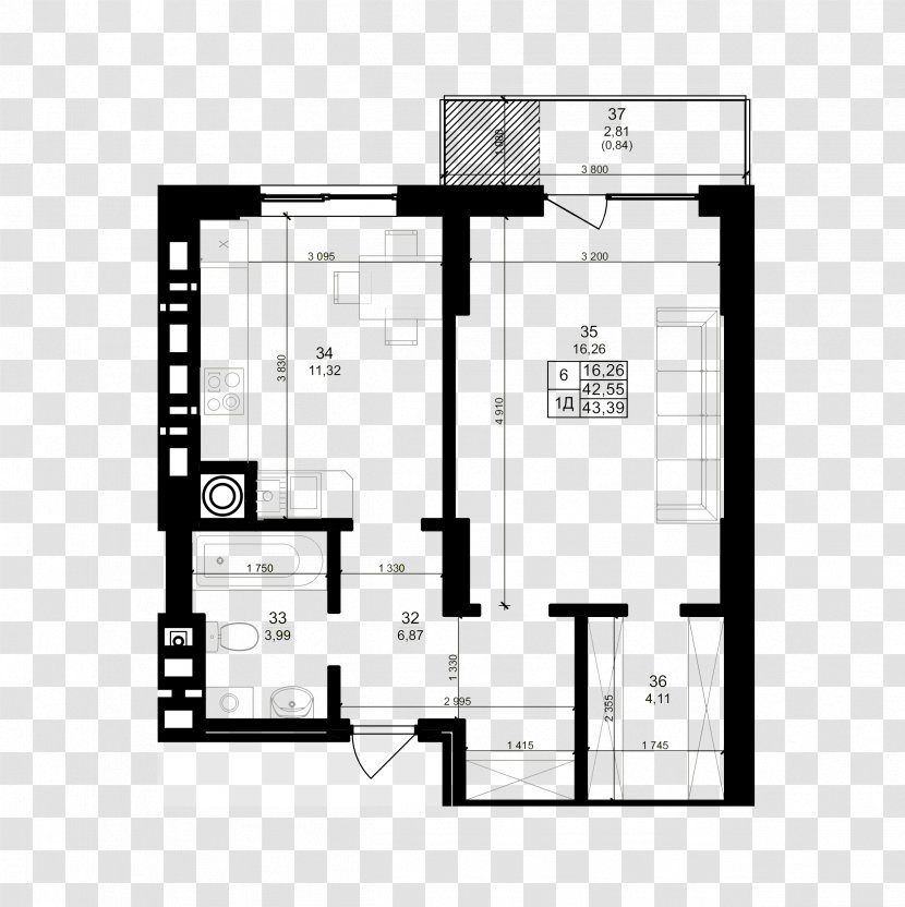 Floor Plan House Schematic - Square Meter - 2.14 Transparent PNG
