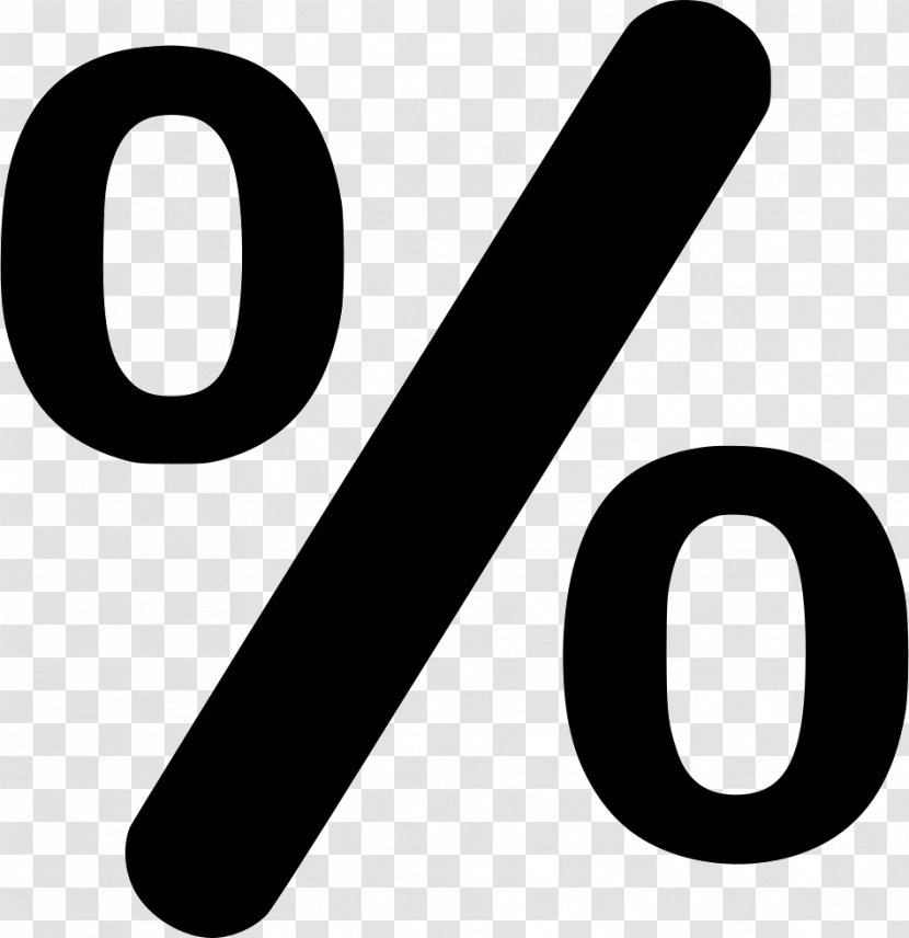 Percentage Symbol Percent Sign - Black And White Transparent PNG