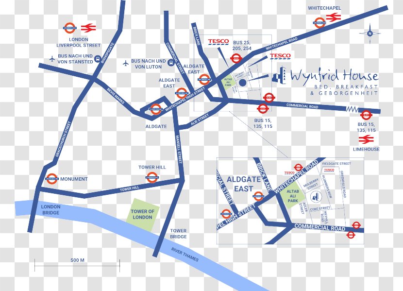 Wynfrid House Aldgate East Tube Station Google Maps - Accommodation - Map Transparent PNG
