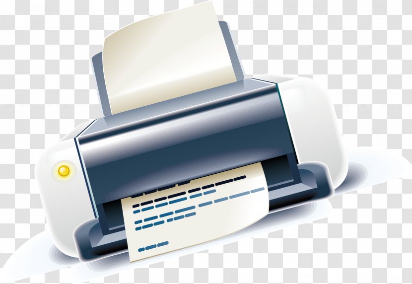 Paper Inkjet Printing Output Device Printer - Infographic - Black Technology Elements Transparent PNG