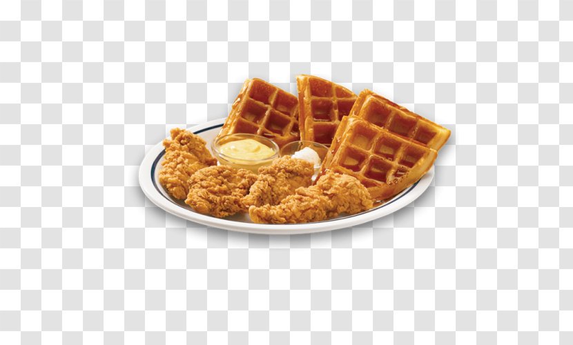 Belgian Waffle Chicken And Waffles Fried - Food - Wafel Transparent PNG