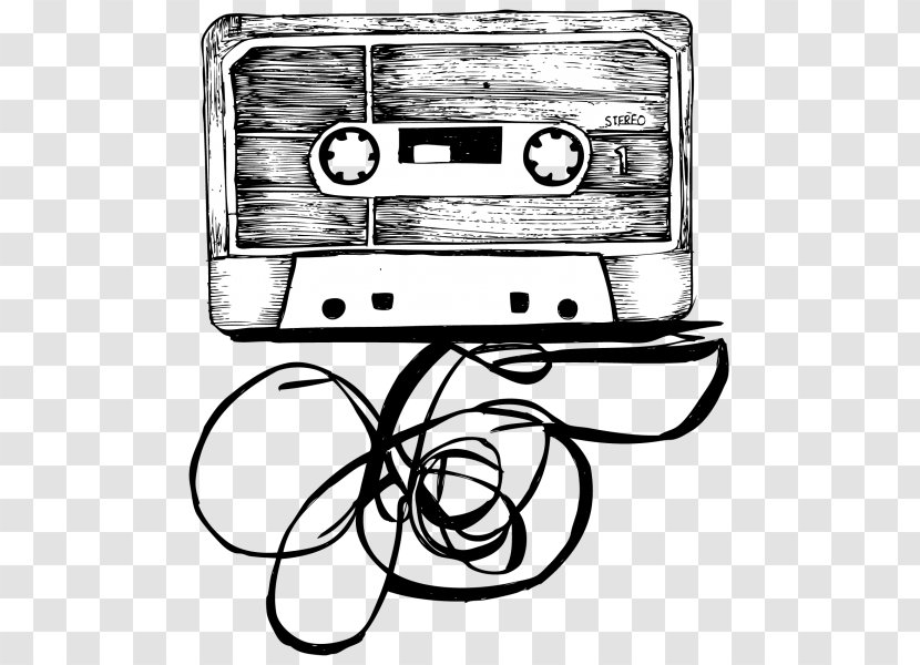 Compact Cassette Drawing Musical Instruments - Cartoon - Audio Transparent PNG