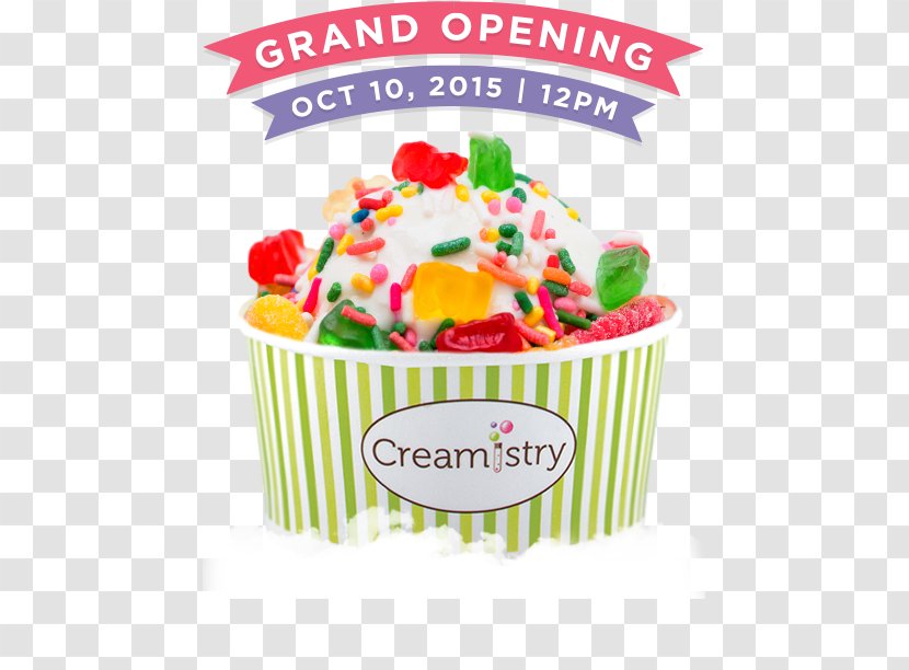 Frozen Yogurt Ice Cream Parlor Creamistry Food Scoops - Grand Openning Transparent PNG
