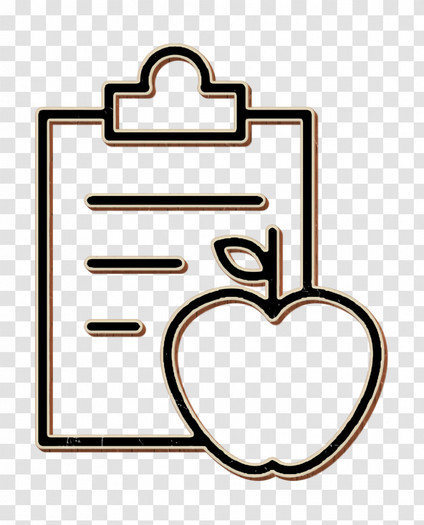 Food Icon Apple And A Clipboard With Notes For Gymnast Diet Control Icon Diet Icon Transparent PNG