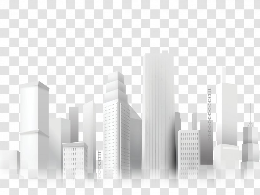 Black And White Building Skyscraper Monochrome Photography - Buildings Transparent PNG