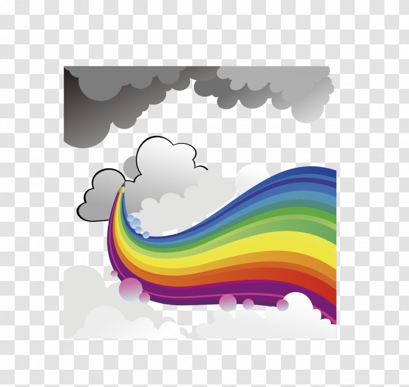 Rainbow Cloud Clip Art Transparent PNG