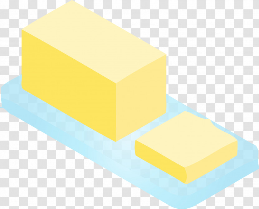 Yellow Rectangle Dairy Sponge Transparent PNG