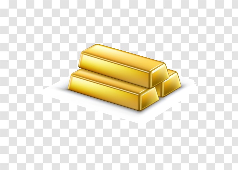 Money Gold Bar Illustration - Coin - Vector Realistic Painted Bars Transparent PNG