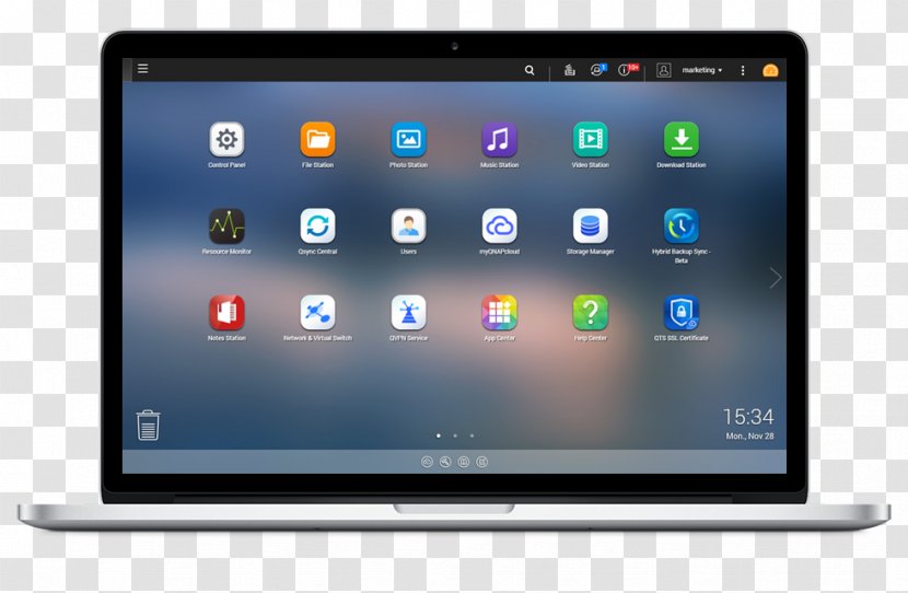 Netbook Network Storage Systems Data Multimedia QNAP NAS TS-453B-4G 4-Bay - Screen - Computer Transparent PNG