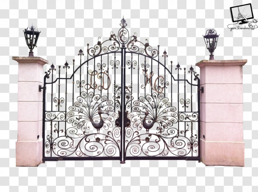 Gate Fence Wrought Iron Door - Chambranle Transparent PNG