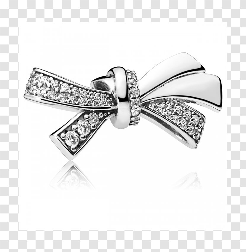 Earring Pandora Charm Bracelet Jewellery Cubic Zirconia - Platinum - Clearance Sale. Transparent PNG