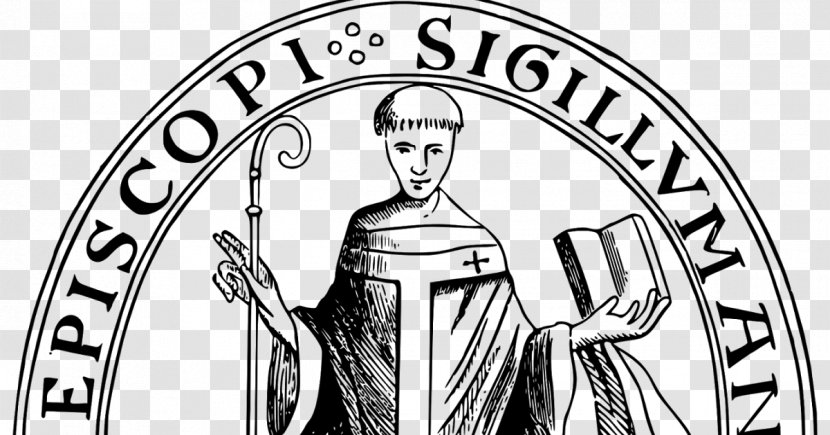 Philosopher Archbishop Of Canterbury Order Saint Benedict Monk - Watercolor - Seal Transparent PNG