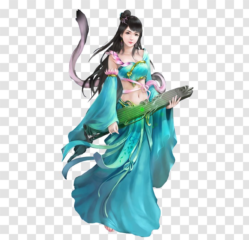 China Painting Chinese Art Costume - Fictional Character Transparent PNG