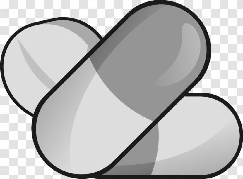 Line Shoe Angle Clip Art - Black And White - Medicine Tablets Transparent PNG