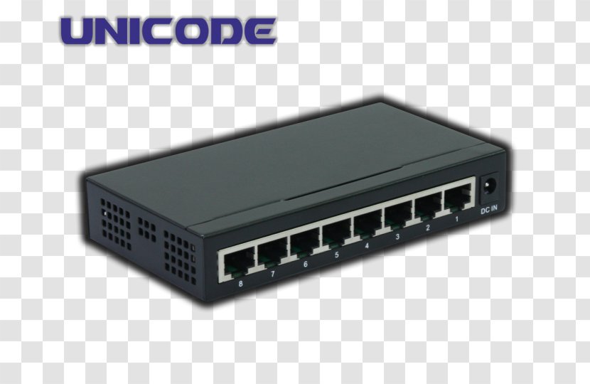 Network Switch Gigabit Ethernet Hub IEEE 802.3 - Power Over - Ieee 8023u Transparent PNG