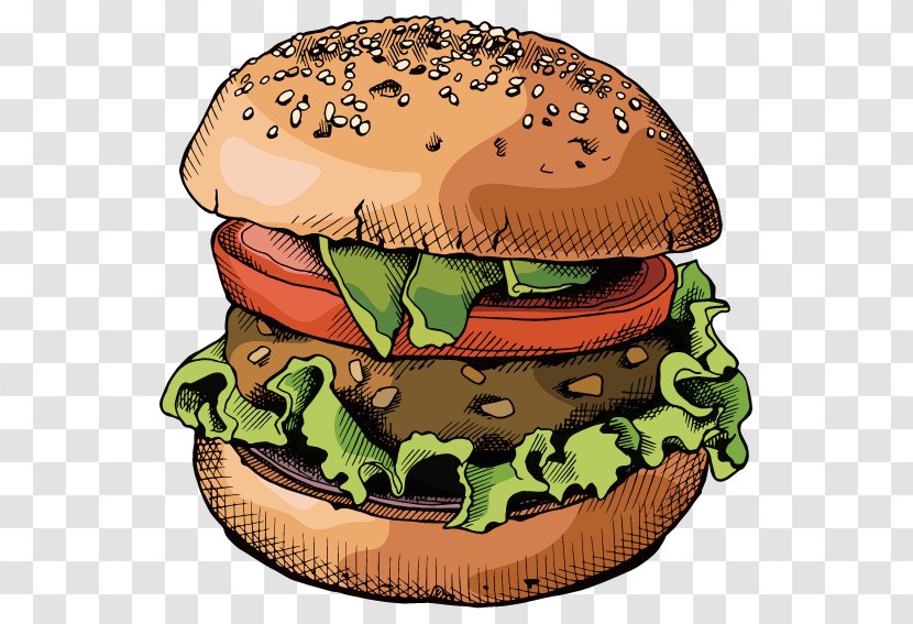 Hamburger Vector Graphics Illustration Design - Patty - Le Burger Week Transparent PNG