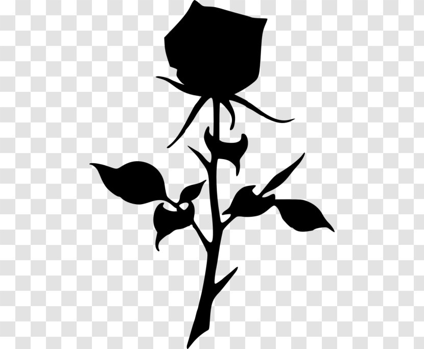 Silhouette Black And White Rose Clip Art Transparent PNG