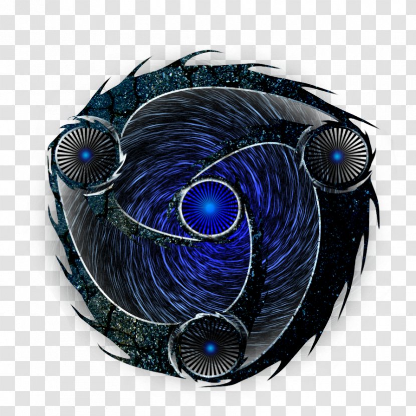 Cobalt Blue Eye Feather - Creative Black Hole Transparent PNG