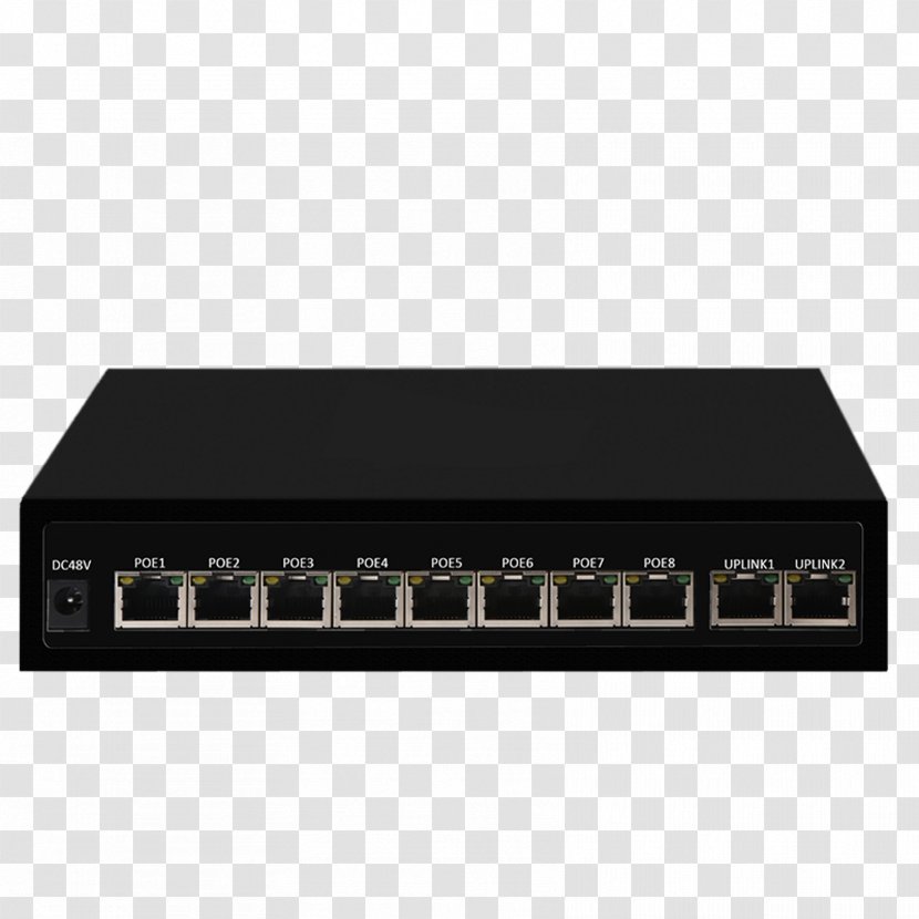 Network Switch Power Over Ethernet Closed-circuit Television Port - Lan Switching Transparent PNG