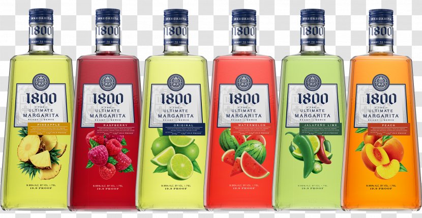 Liqueur Margarita 1800 Tequila Distilled Beverage - Peach Transparent PNG