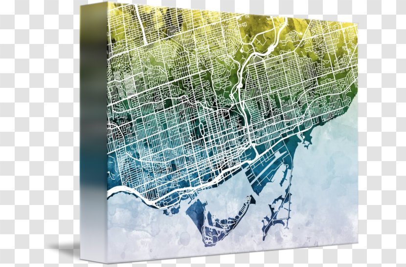 Gallery Wrap Canvas Map Street Art - World - Water Transparent PNG