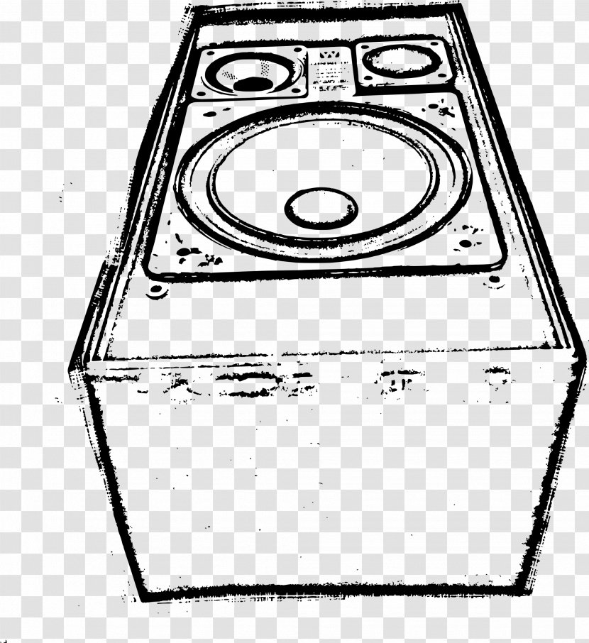 Loudspeaker Line Art Clip - Drawing - Audio Cassette Transparent PNG