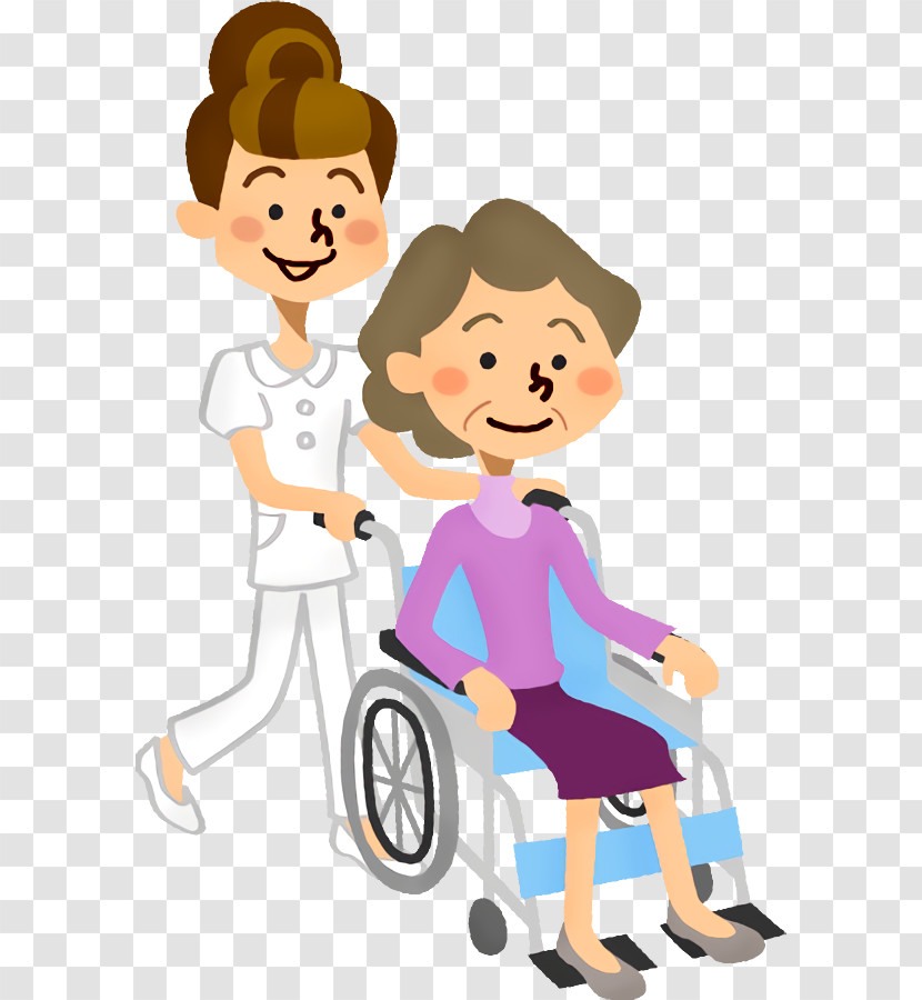 Cartoon Wheelchair Fun Sharing Child Transparent PNG