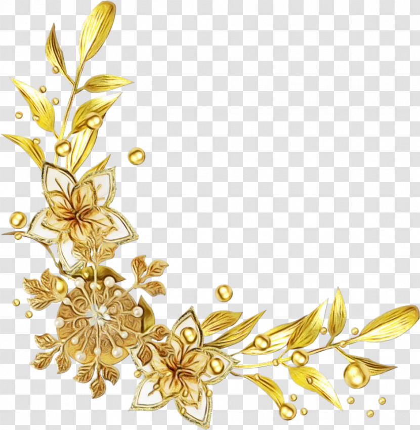 Yellow Plant Flower Ornament Transparent PNG