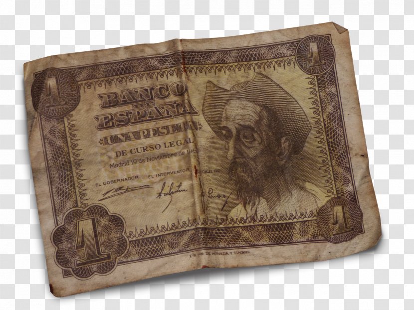 Spanish Peseta Money Cash Spain Banknote - Euro Coins - Don Quixote Transparent PNG