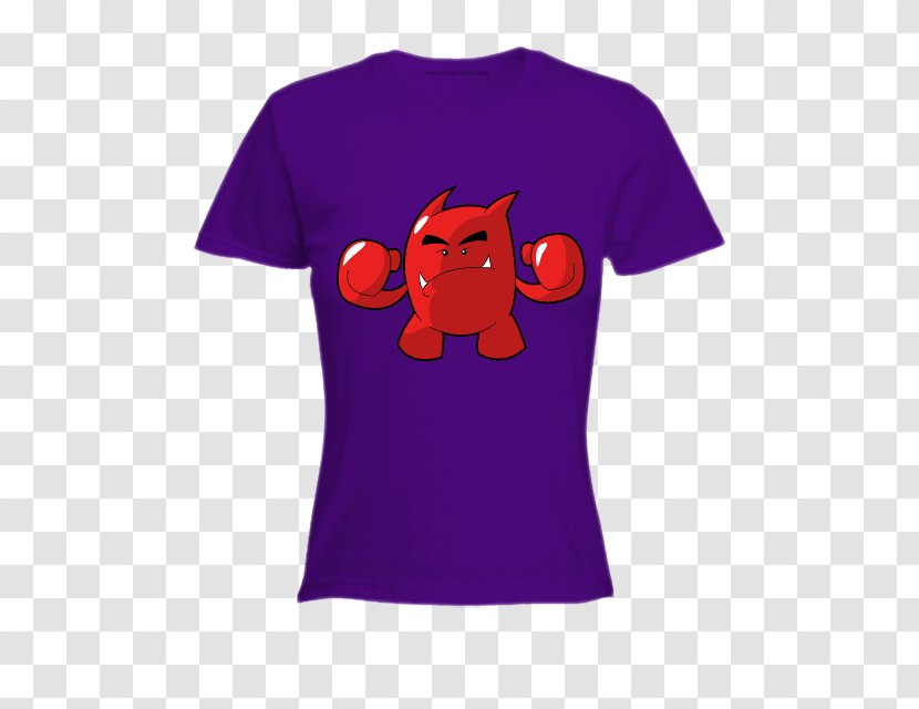 T-shirt Sleeve Bluza Character - Violet Transparent PNG