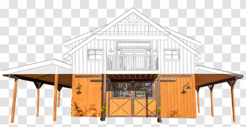 Pole Building Framing Barn Roof House - Elevation - Garage Plans Transparent PNG