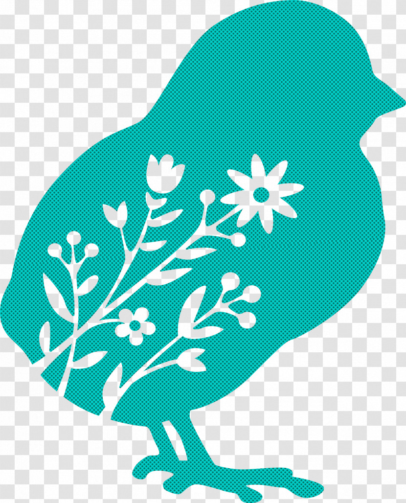 Floral Chick Easter Day Transparent PNG