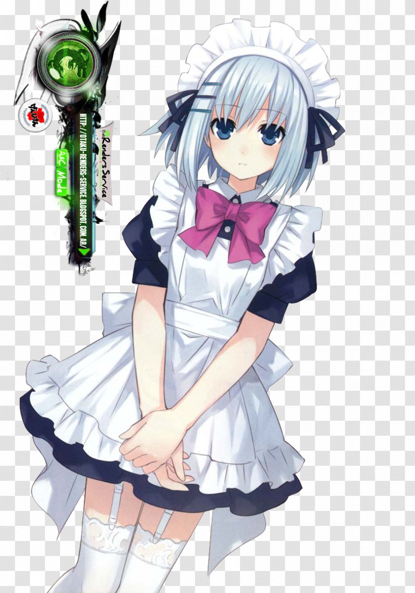 Date A Live Origami Craft Yangire Art - Watercolor - Maid Transparent PNG
