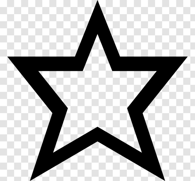 Shape Five-pointed Star Polygons In Art And Culture Symbol Clip - Monochrome Transparent PNG