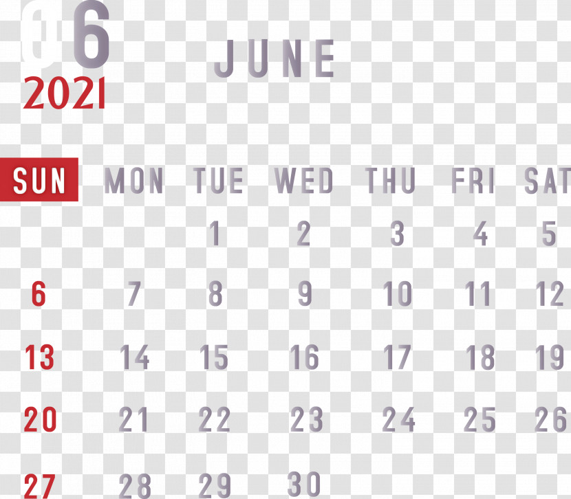 June 2021 Printable Calendar 2021 Monthly Calendar Printable 2021 Monthly Calendar Template Transparent PNG