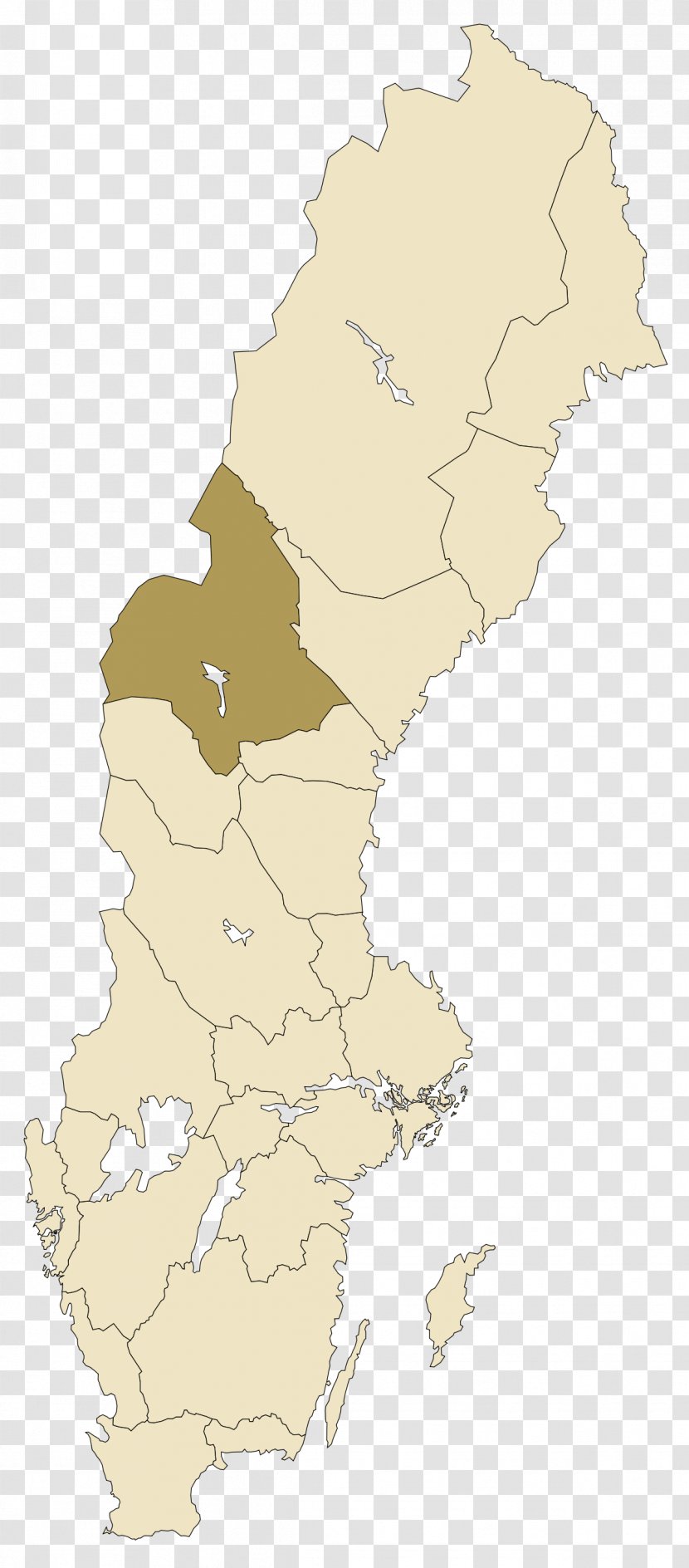 Härjedalen Östersund Medelpad Norrland Jämtland Dialects - Map Transparent PNG