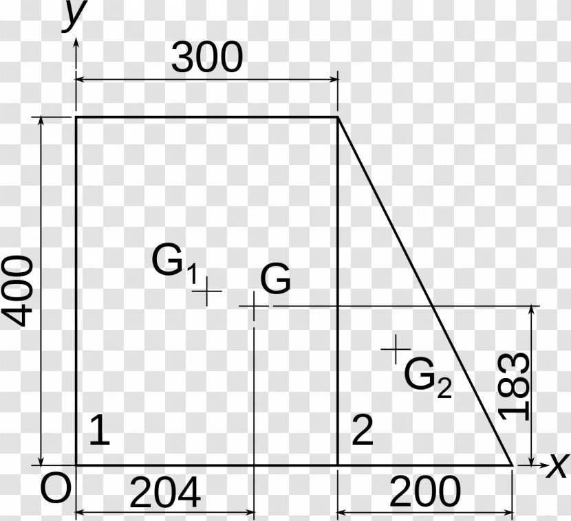 Rectangle Trapezoid Centroid Right Angle - Point Transparent PNG