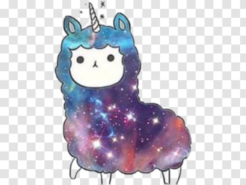 Galaxy YouTube Unicorn Universe - Painting - Cute Llama Transparent PNG