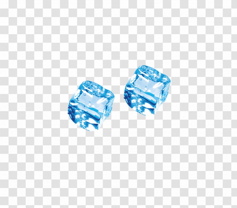 Ice Cube Blue - Three-dimensional Transparent PNG