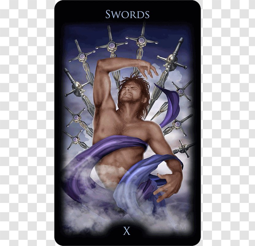 Legacy Of The Divine Tarot Gilded Ten Swords Oracle Visions Transparent PNG