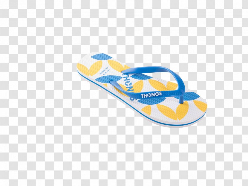 Flip-flops Slipper Shoe Walking - Blue - Flip Flop Watercolor Transparent PNG