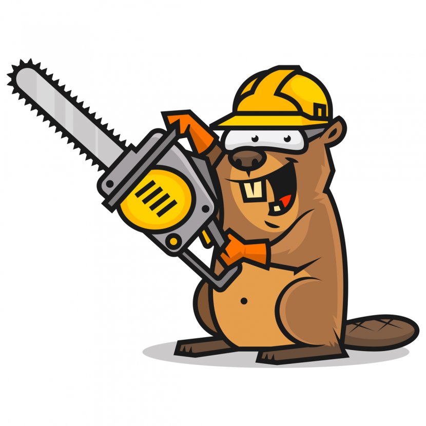 Chainsaw Cartoon Stock Photography Clip Art - Carving - Beaver Transparent PNG