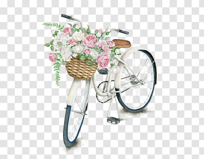 Bicycle Clip Art Flower Basket - Wheel Transparent PNG