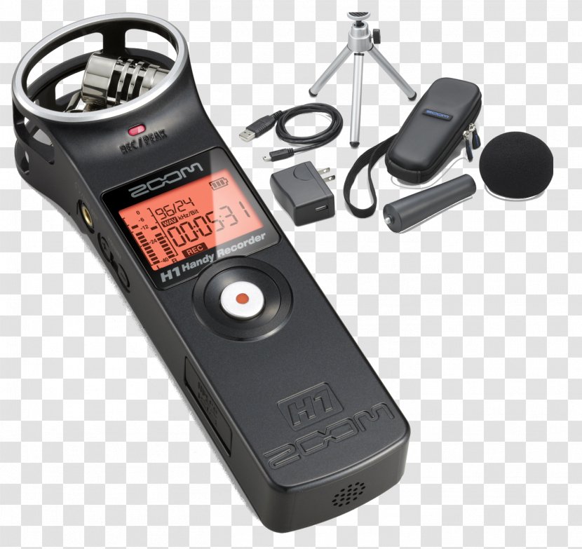 Microphone Digital Audio Zoom Corporation H4n Handy Recorder H1 - Flower Transparent PNG