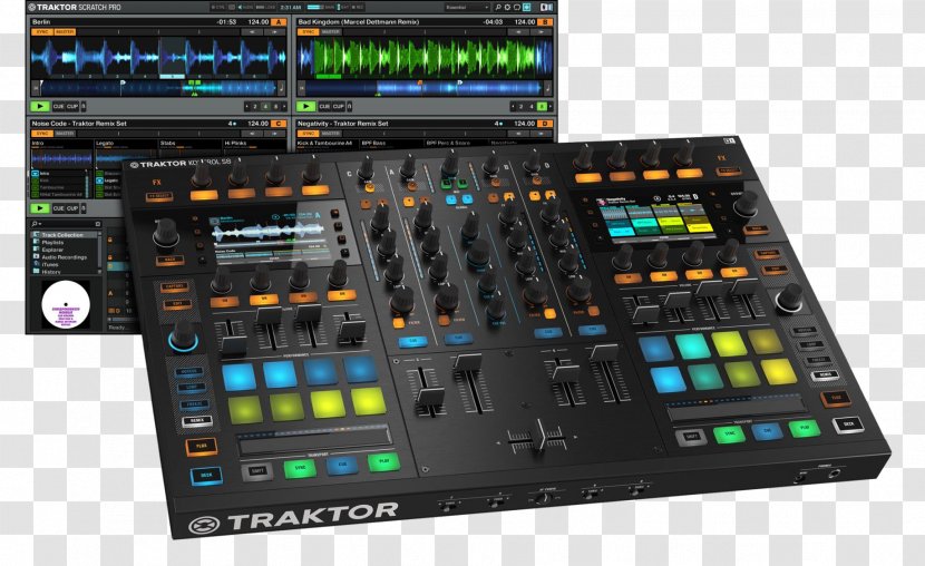 Native Traktor Kontrol S8 DJ Controller Audio Mixers Instruments - Microphone Preamplifier Transparent PNG