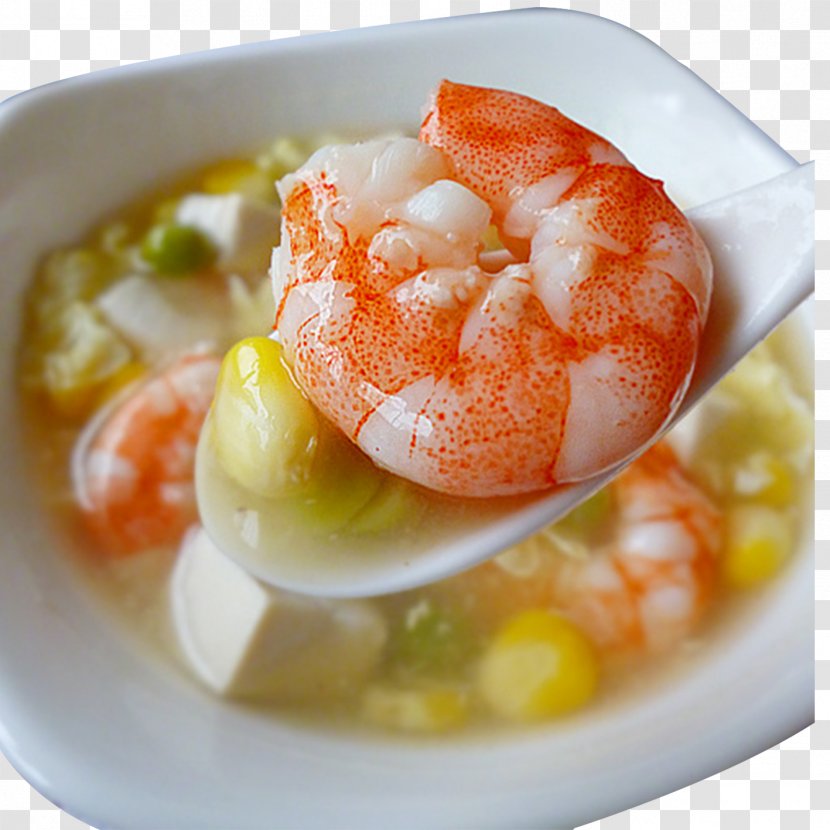 Scrambled Eggs Soup Vegetable Tofu Cooked Rice - Shrimp - Sam Sun Transparent PNG