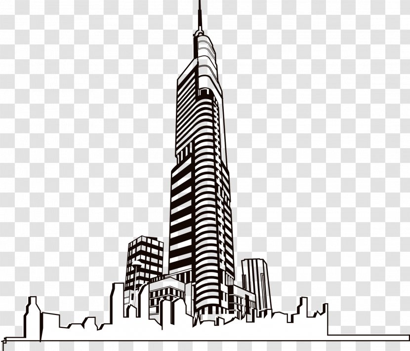 SkyscraperCity Building Clip Art - Linear City Transparent PNG