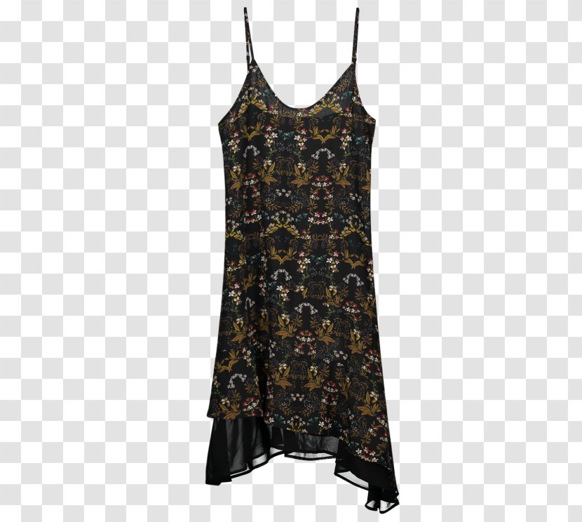 Sleeve Brown Neck Dress - Summer Clothing Transparent PNG