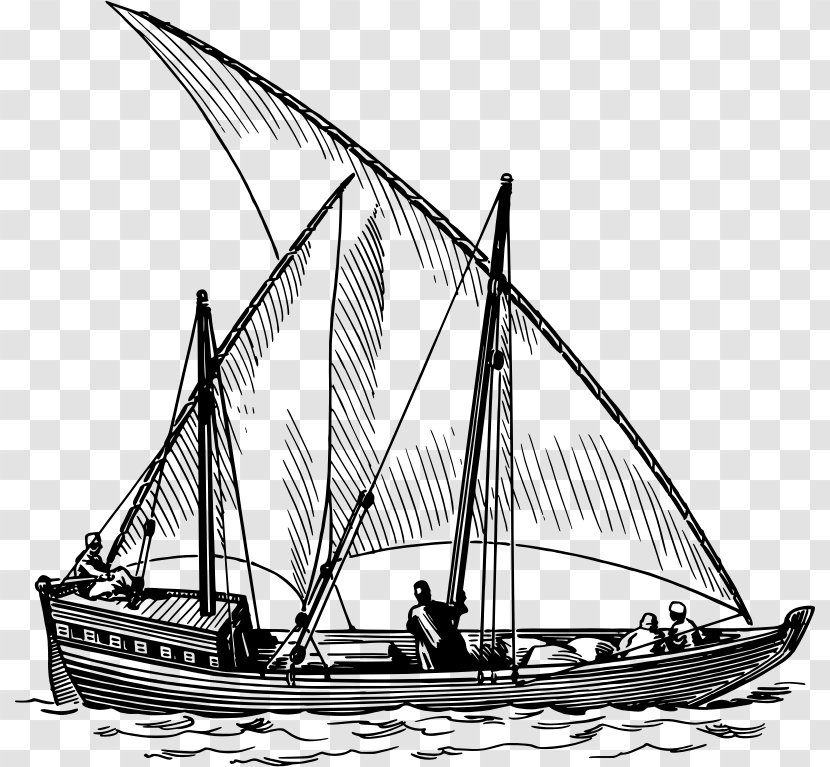 Dhow Ship Maritime Transport Clip Art - Sailboat - Sailing Transparent PNG